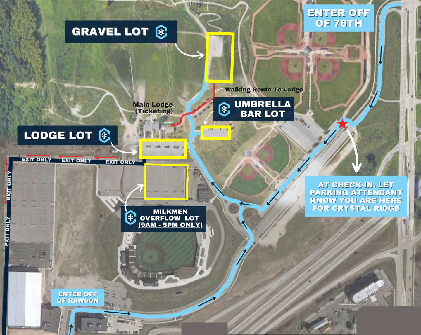 December Parking Map Crystal Ridge 