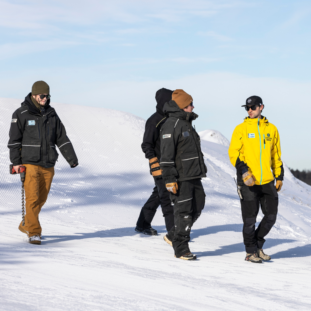 group of employees walking