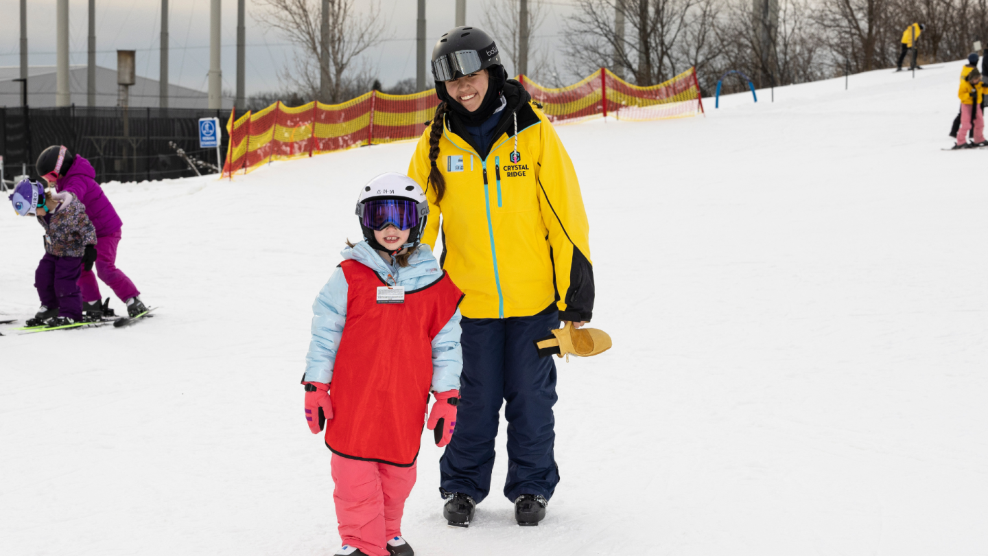 instructor and child