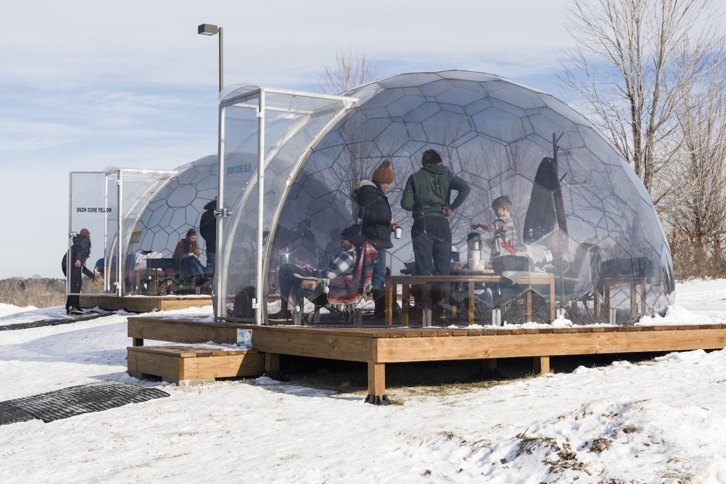 Snow Dome with people inside Crystal Ridge 